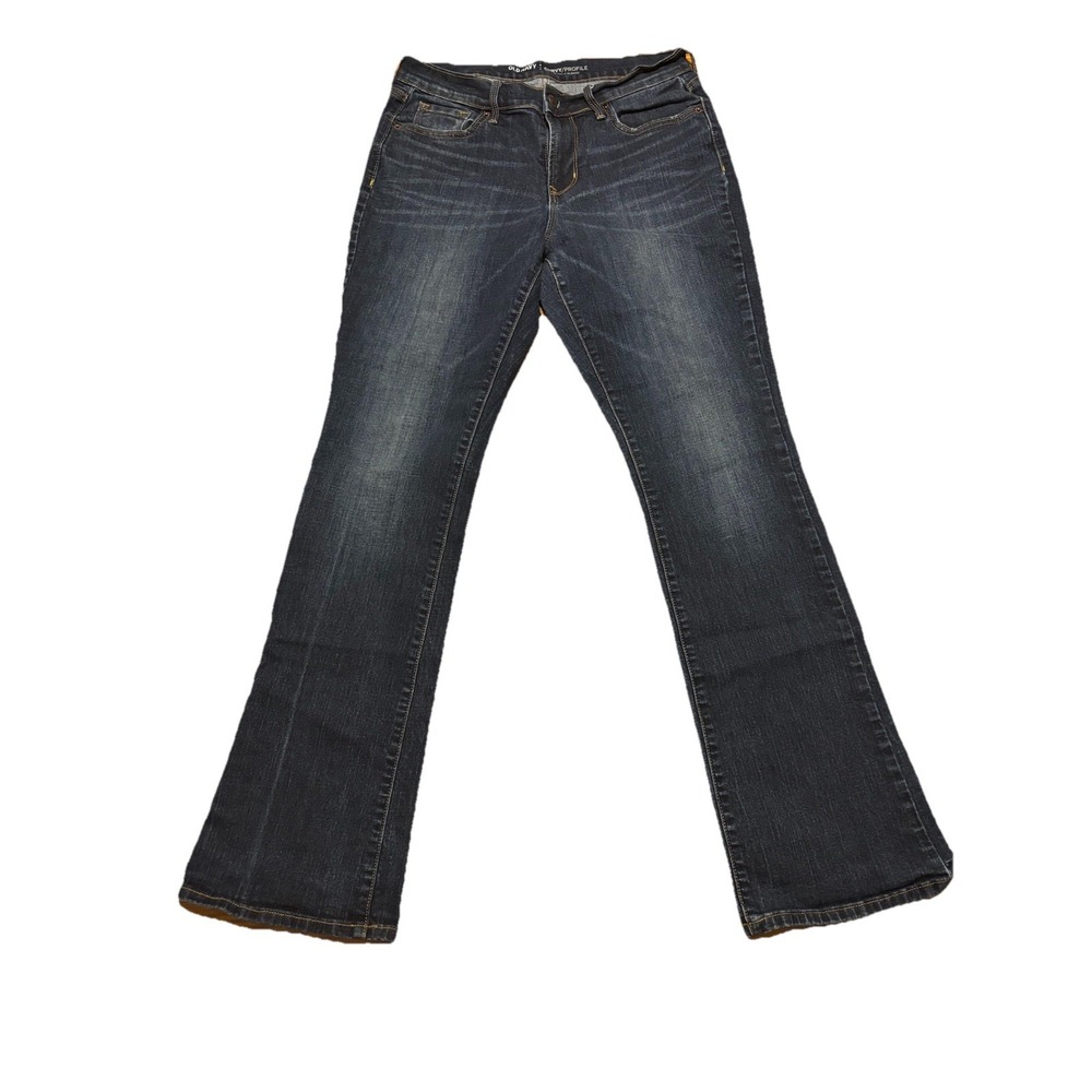 Old Navy Women's Blue Bootcut Denim Jeans, Size 8, Mid-Rise, Curvy Light Stretch